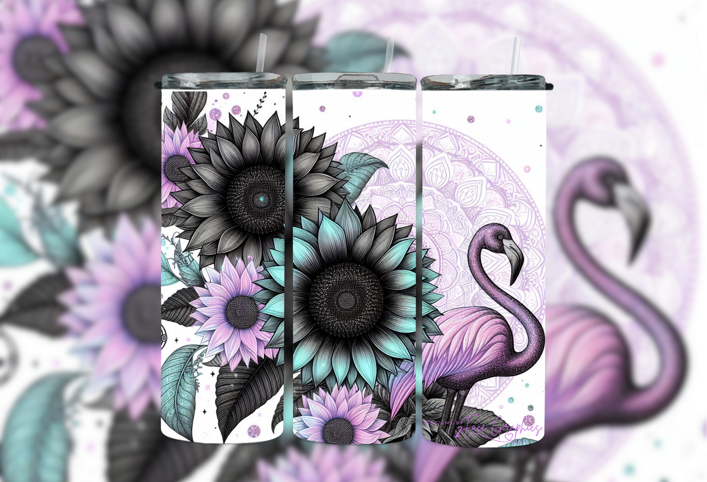 Watercolor Flamingo 2Face Graphics