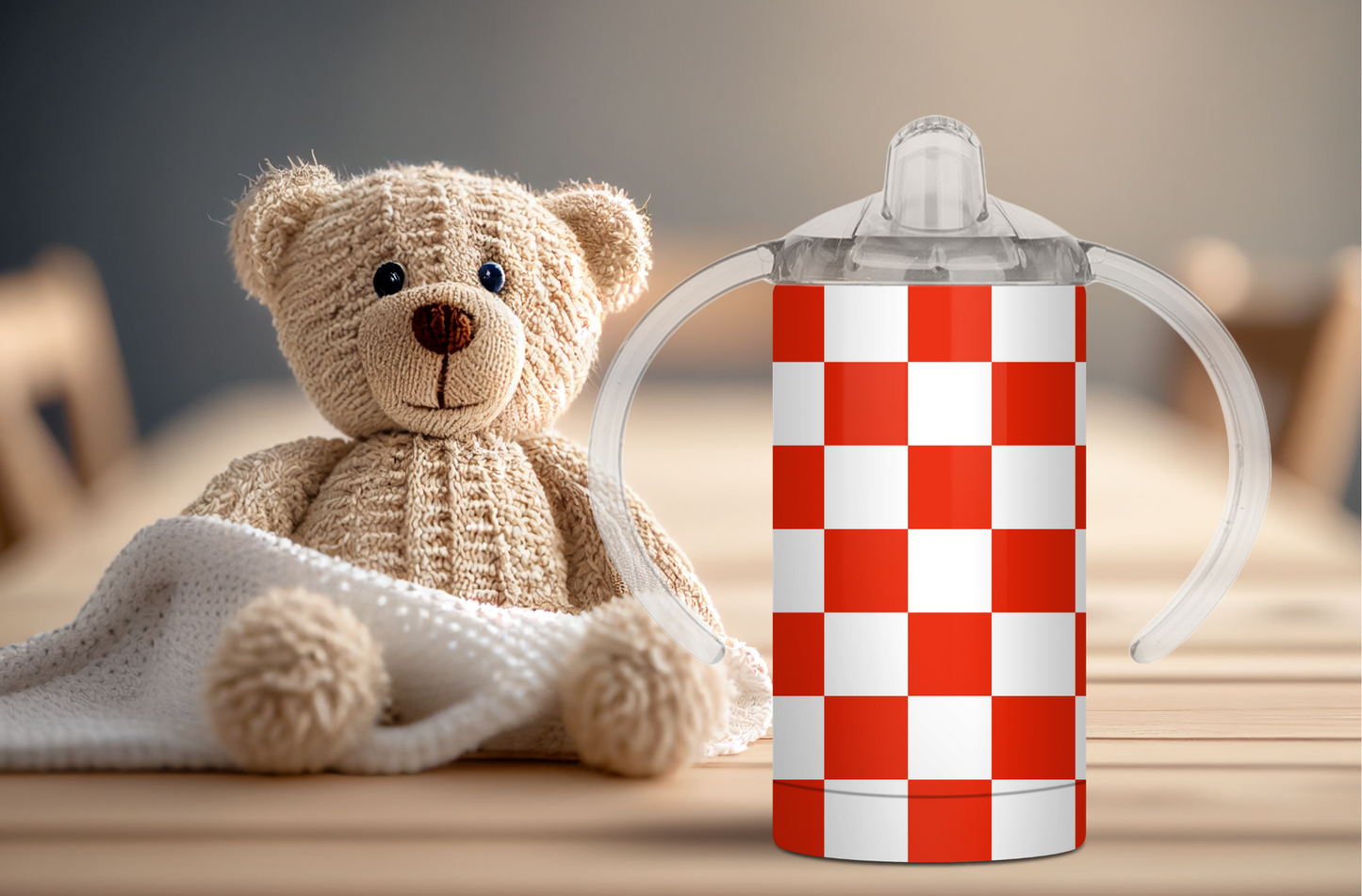 Croatia Checkers Sippy Cup 2Face Graphics