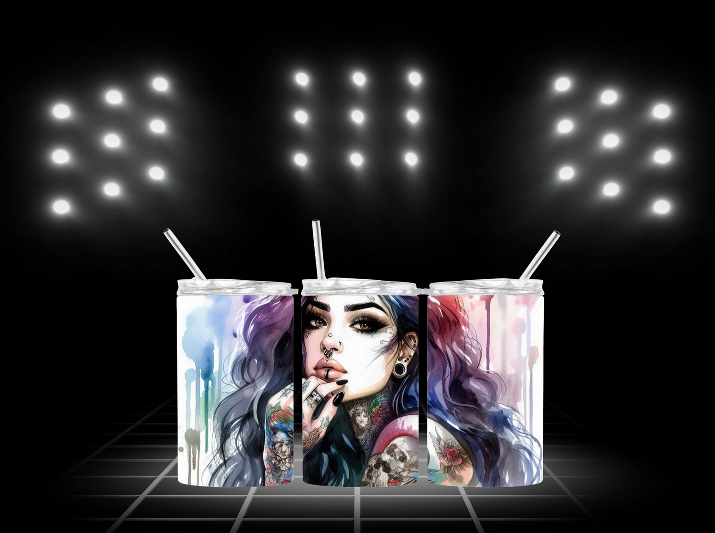 Watercolor girl 2Face Graphics