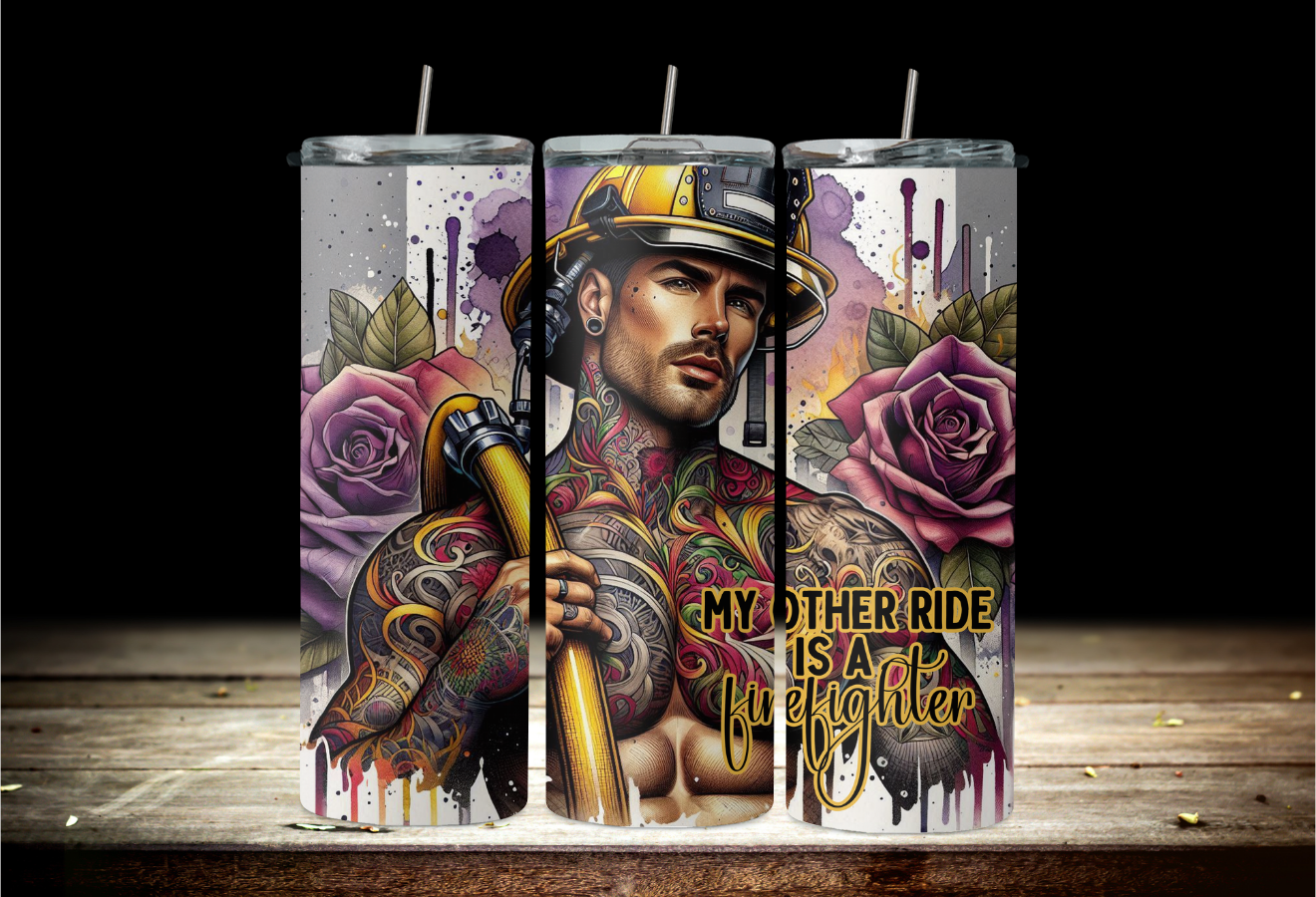 Firefighter with hose quote 2Face Graphics