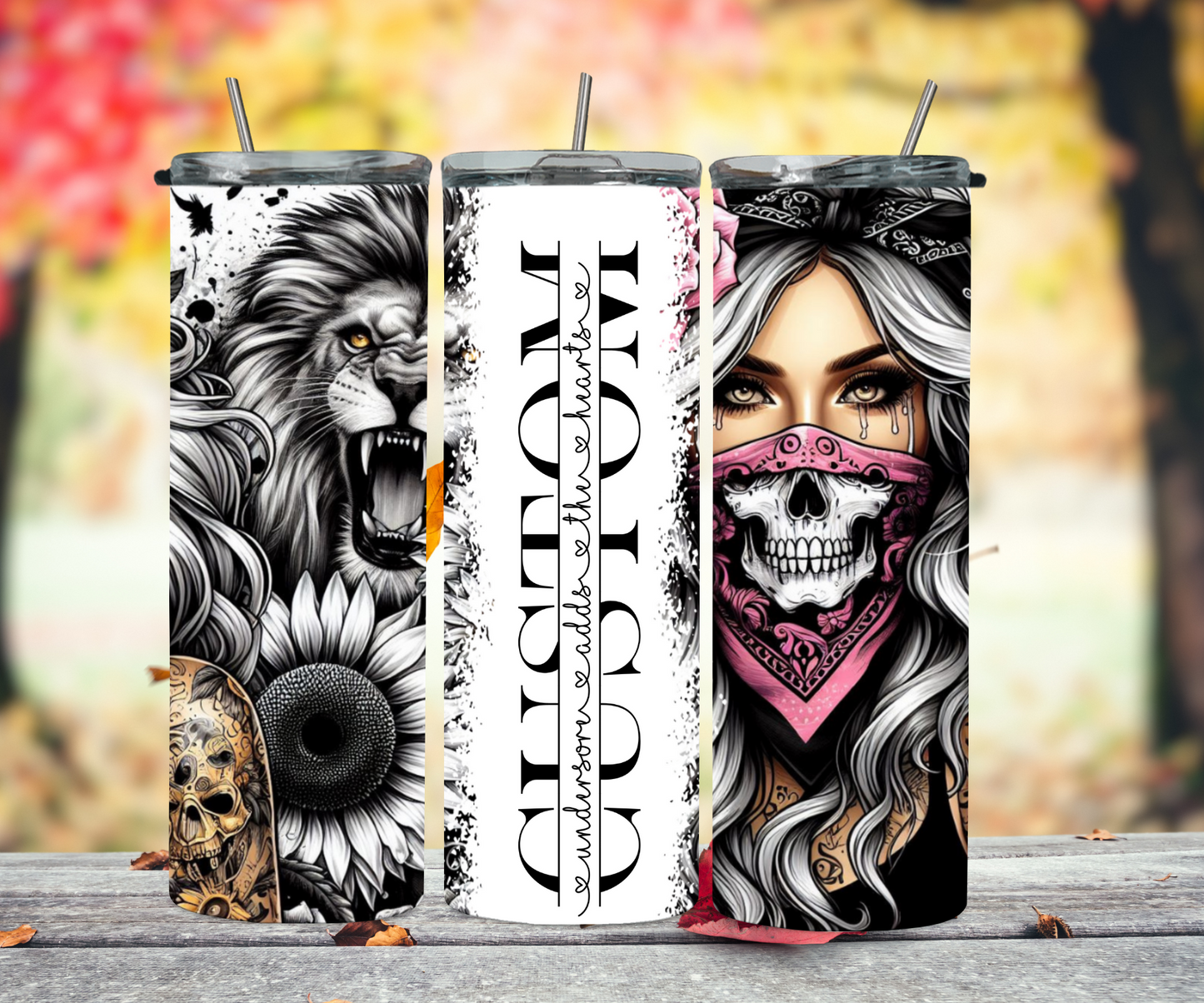 Pink bandana with lion