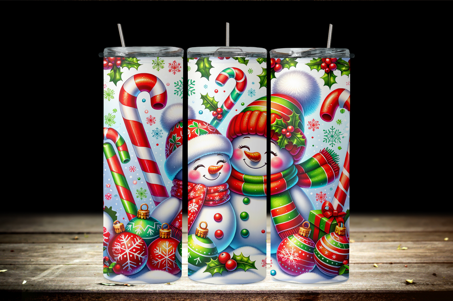 Snowman Candy Cane 2Face Graphics