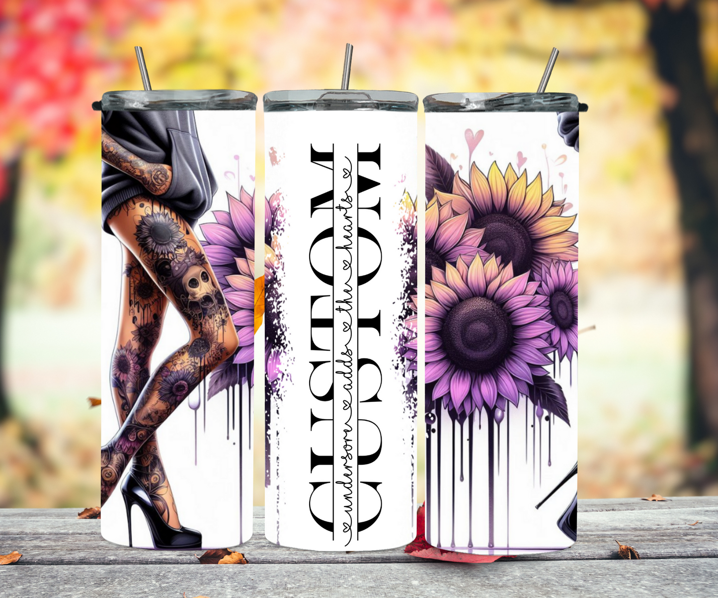 Tattoo leg with sunflower 2Face Graphics