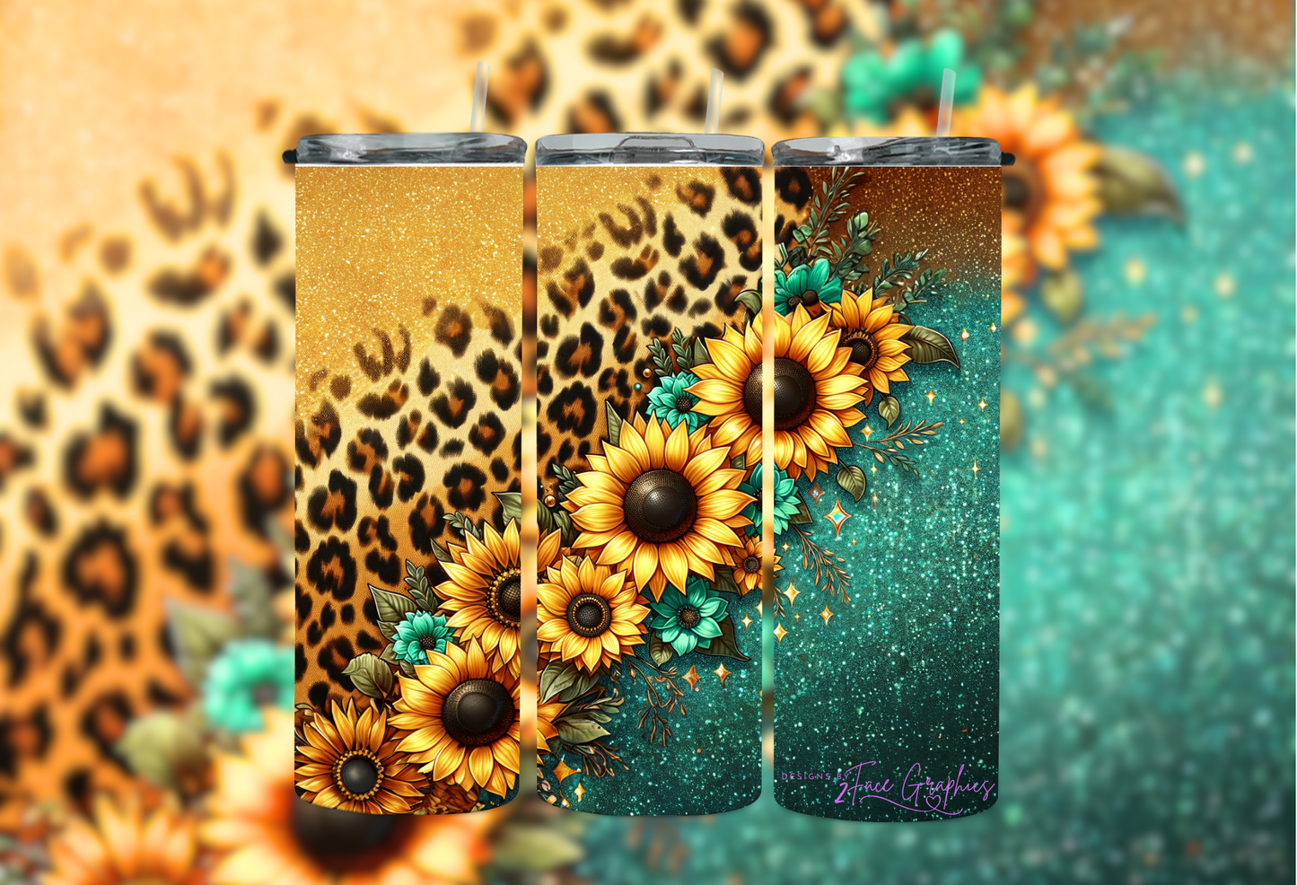 Sunflower Cheetah Green Sparkler
