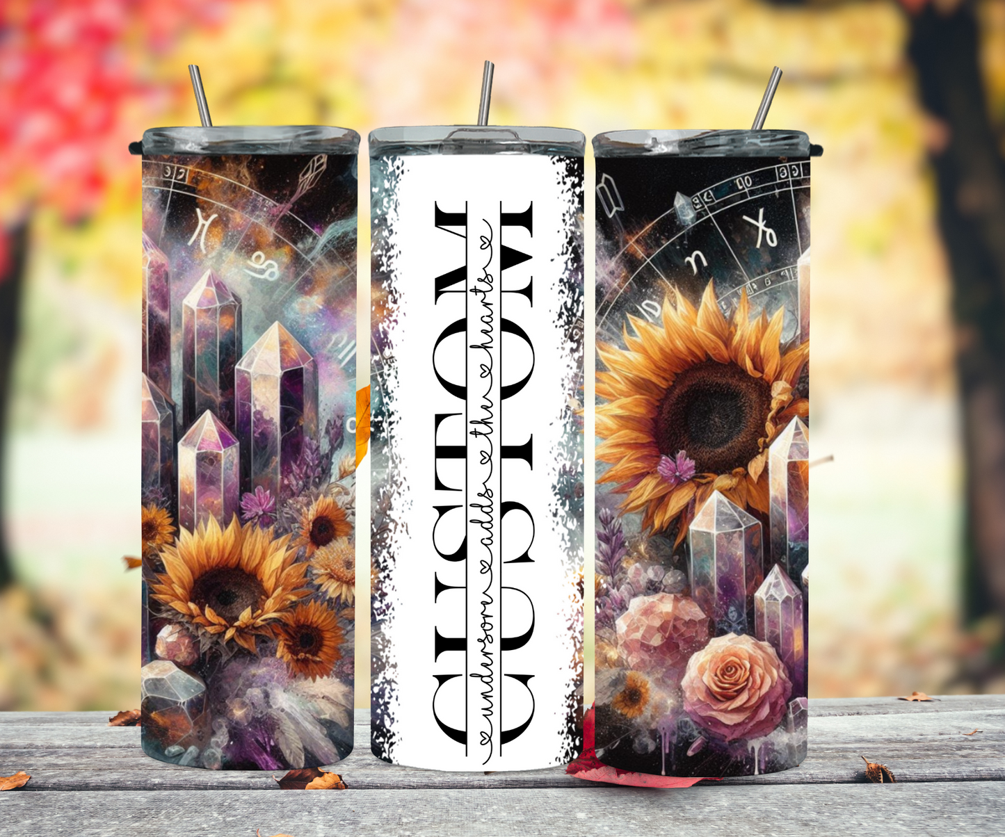 Sunflower with crystal's