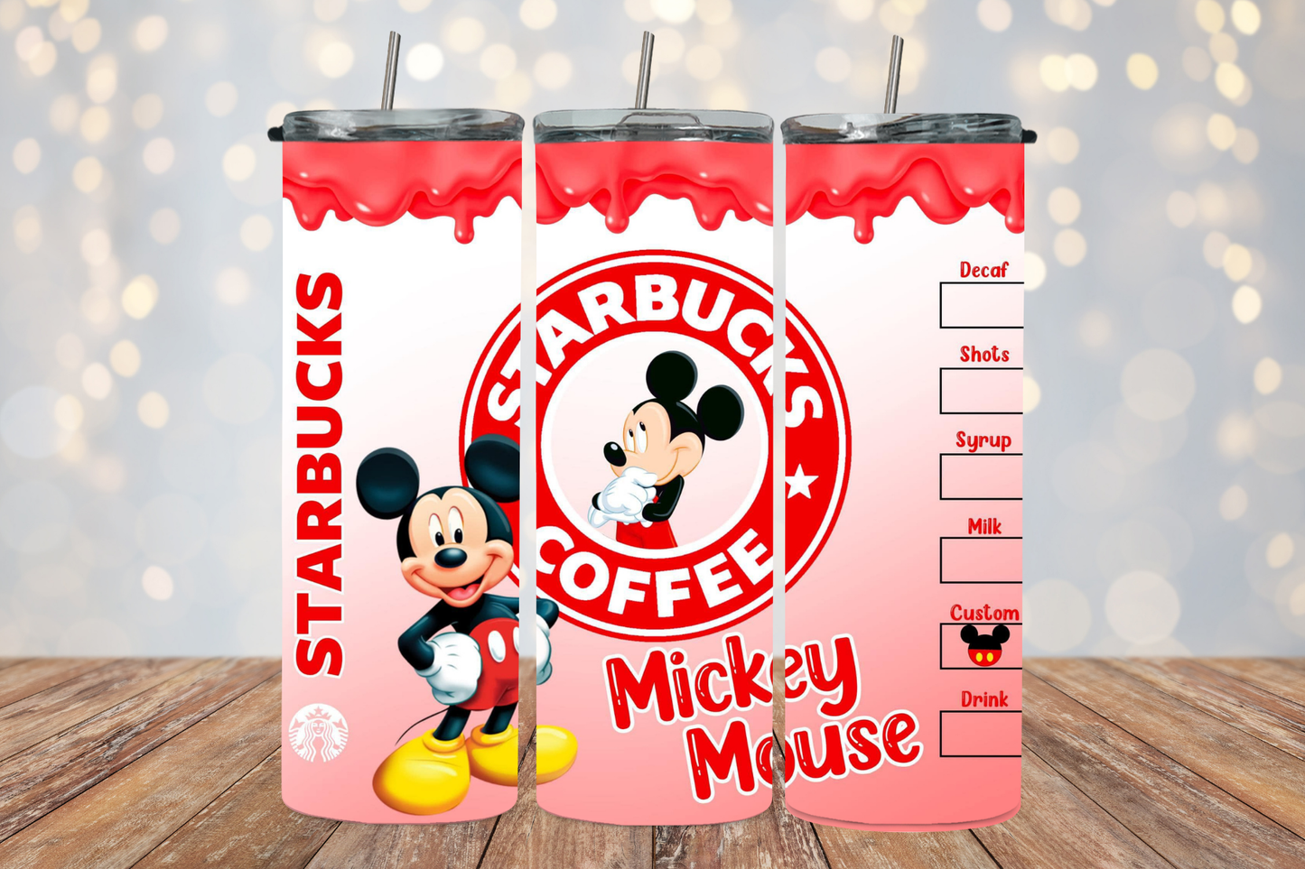 Micky Mouse Starbucks 2Face Graphics