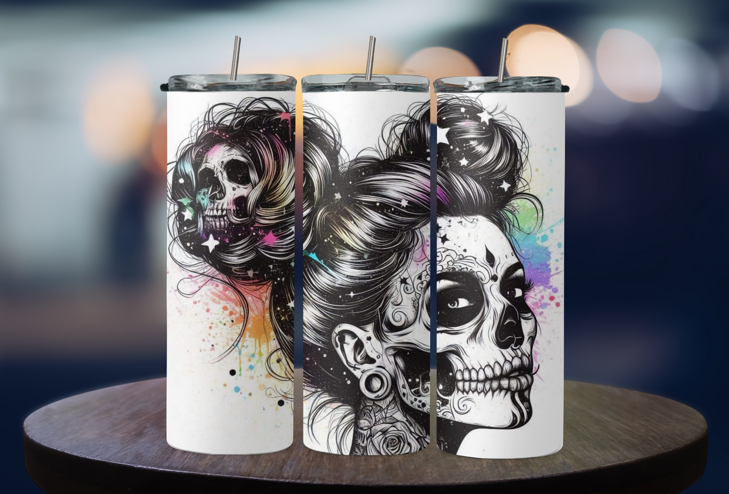 BW sugar skull 2Face Graphics