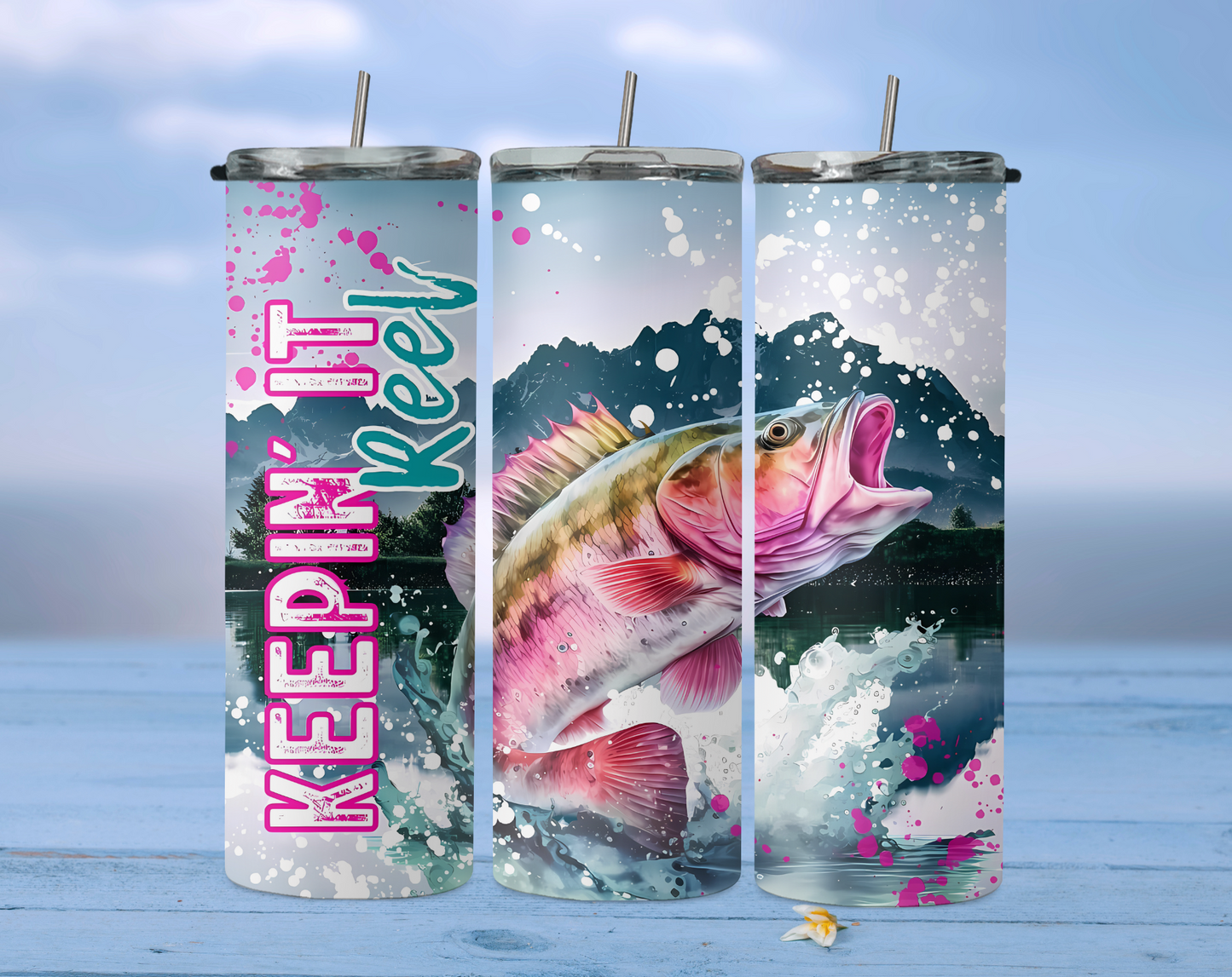 Keep it reel fish (pink) 2Face Graphics