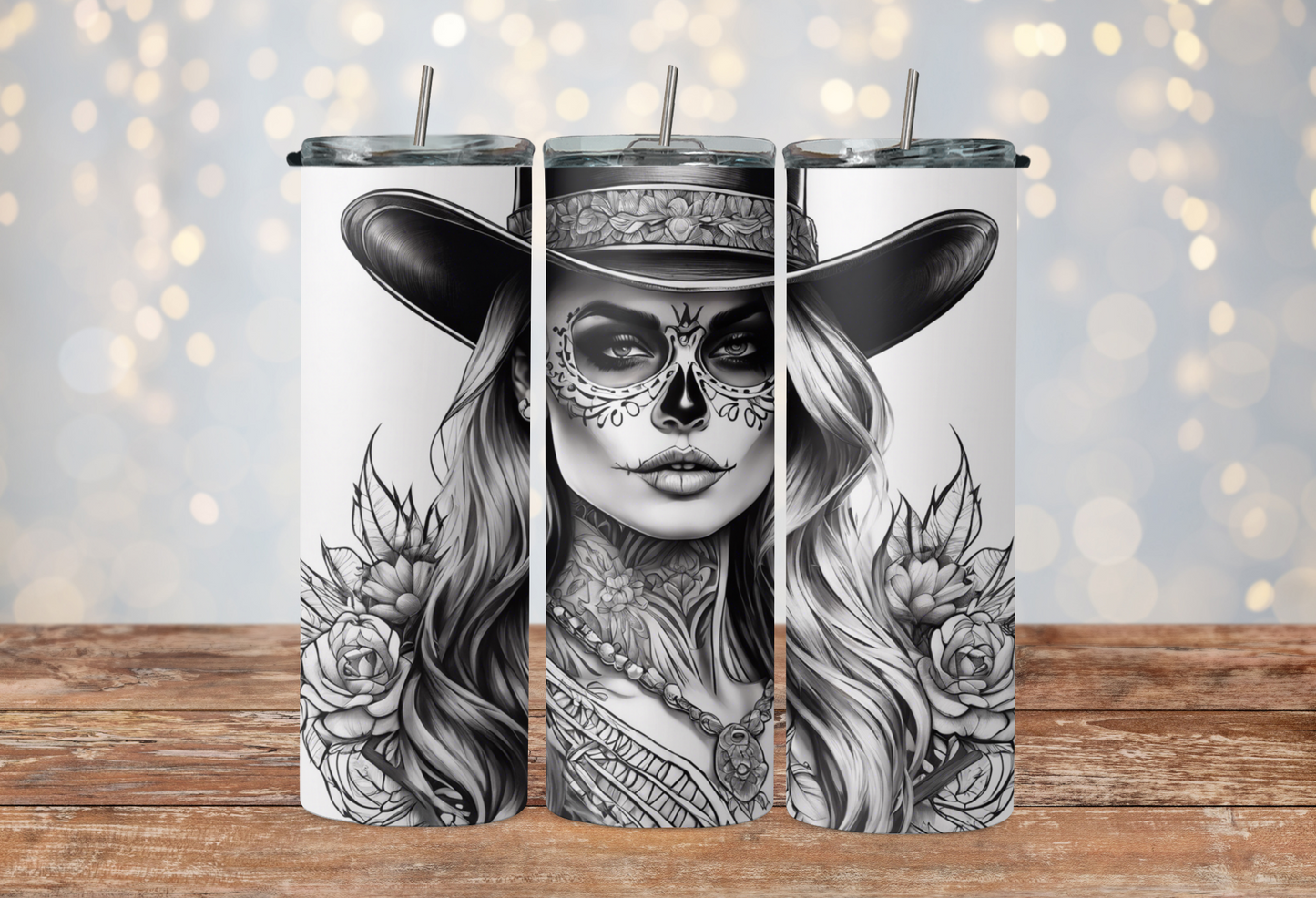 Black and White western style girl 2Face Graphics