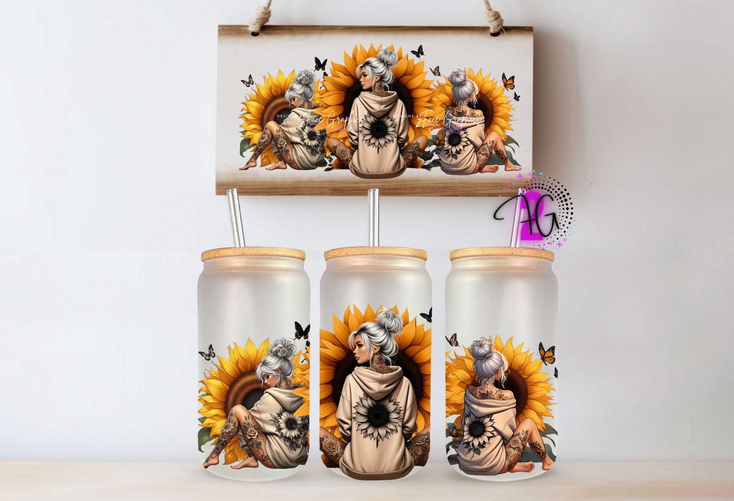 3 sunflower girls 2Face Graphics