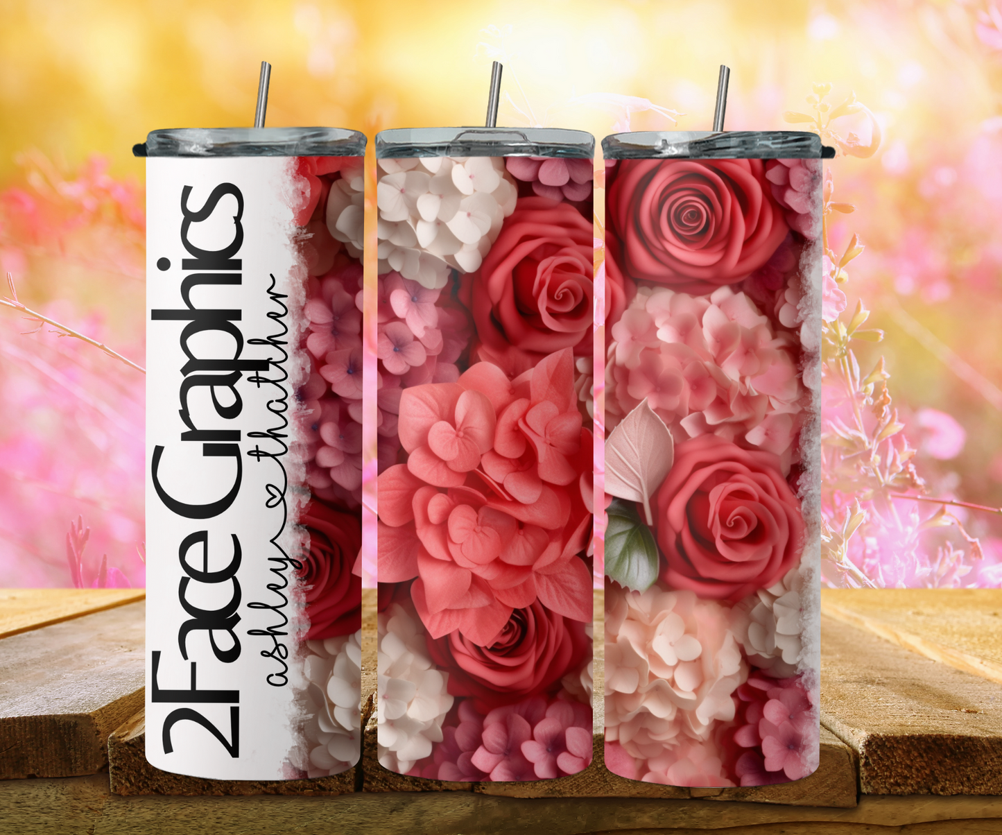 3d flower dandelion rose mix 2Face Graphics