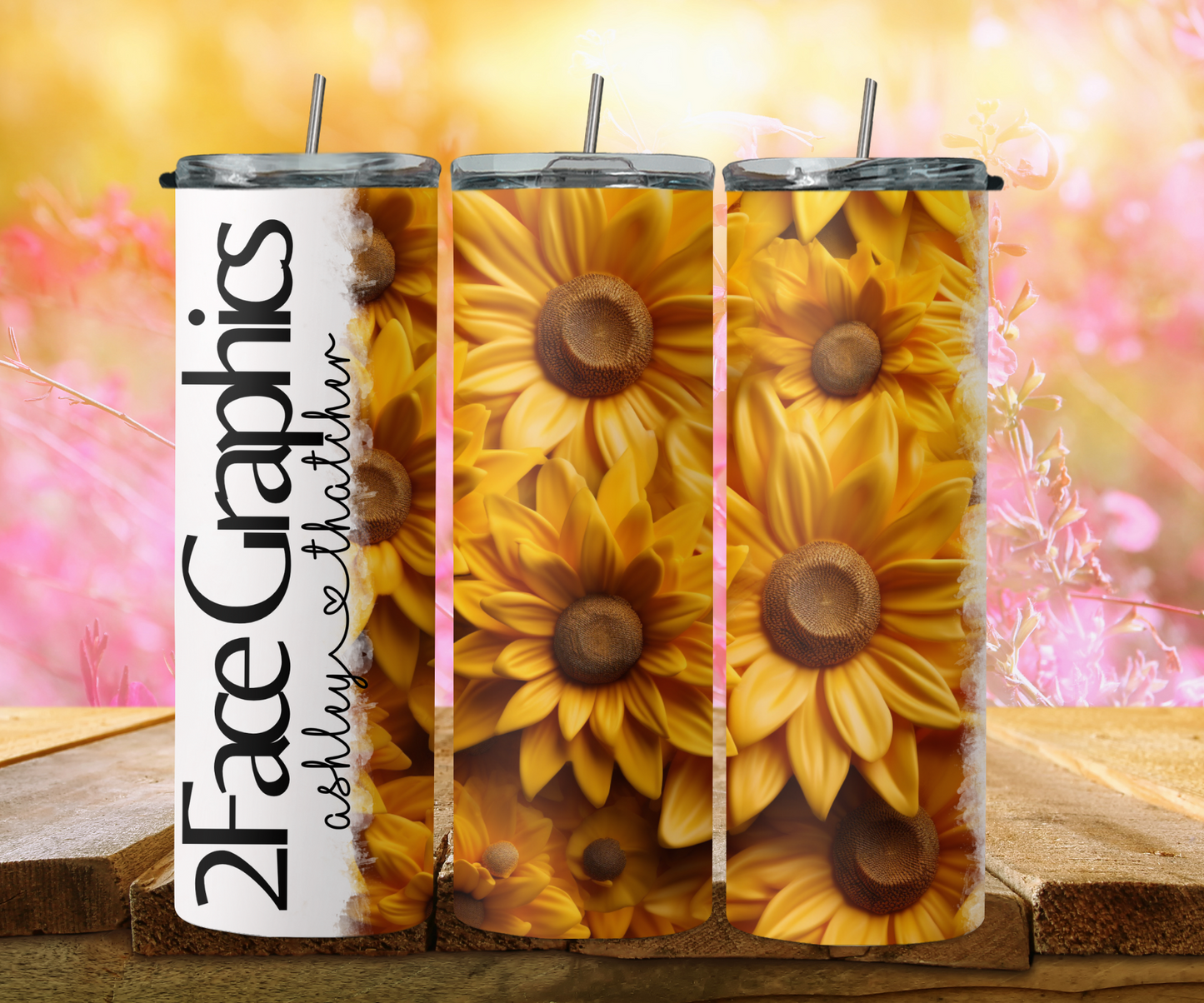 3D sunflower 2Face Graphics