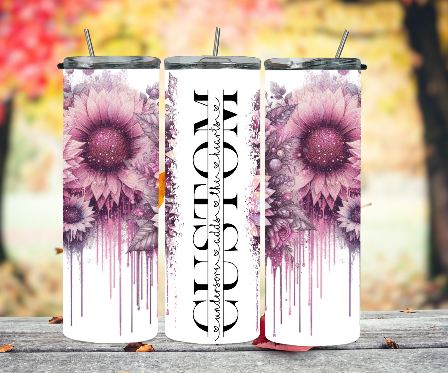 Pastel dripping sunflower 2Face Graphics