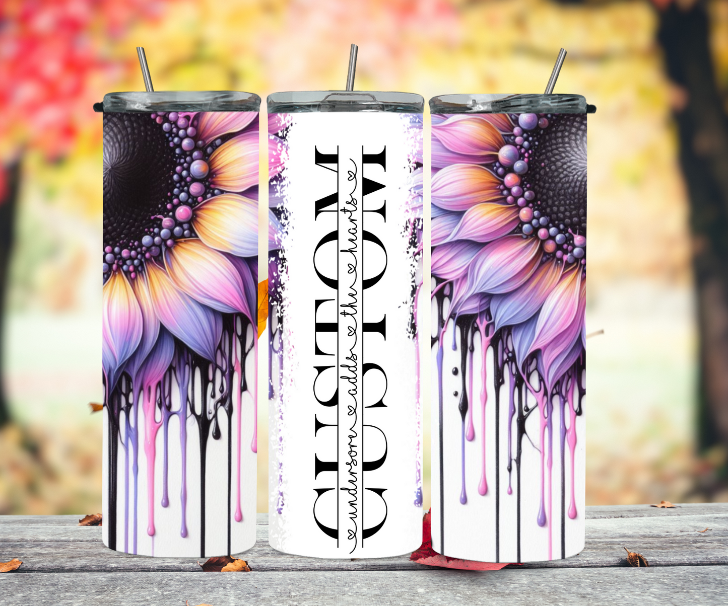 Pastel dripping sunflower 2Face Graphics