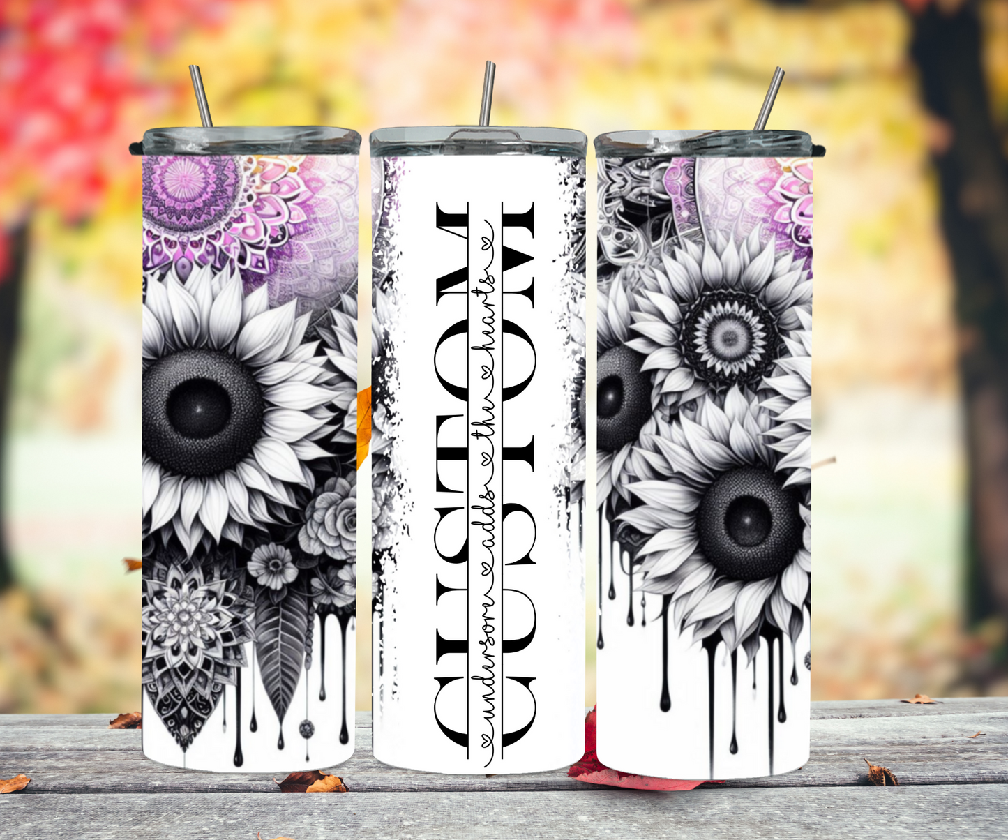 BW purple mandala 2Face Graphics