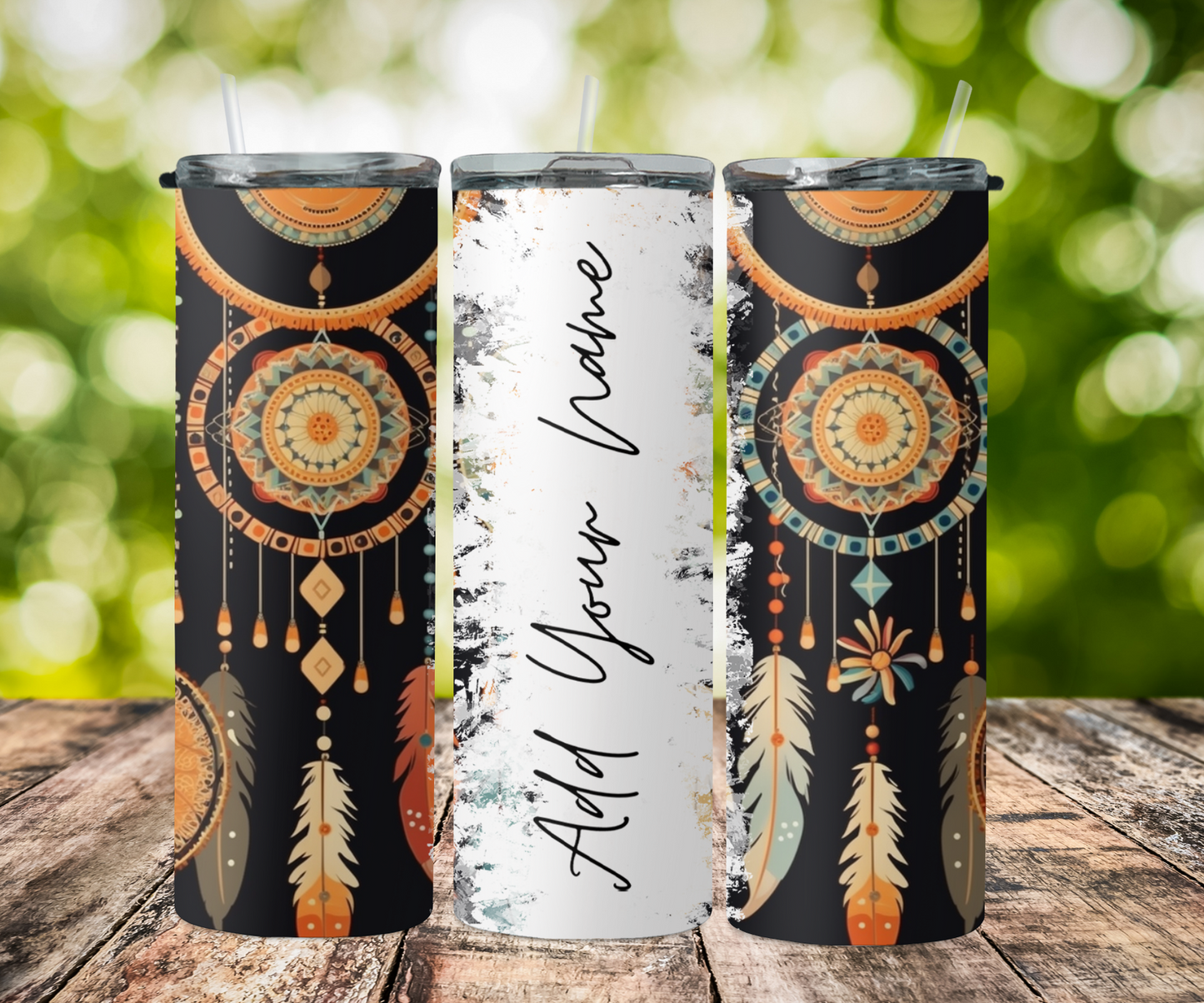 seamless split name- western style vintage dream catcher 2Face Graphics