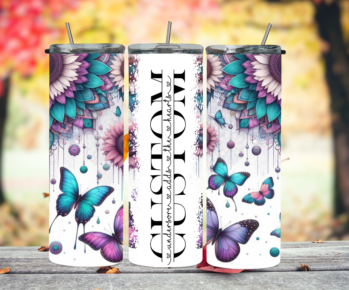 Mandala with butterfly's 2Face Graphics