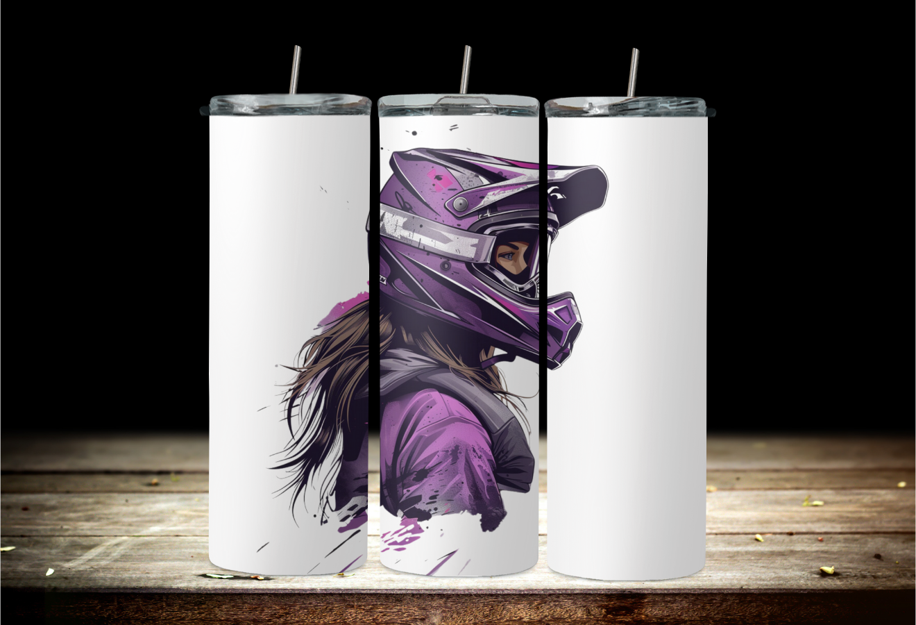 purple dirt bike girl 2Face Graphics