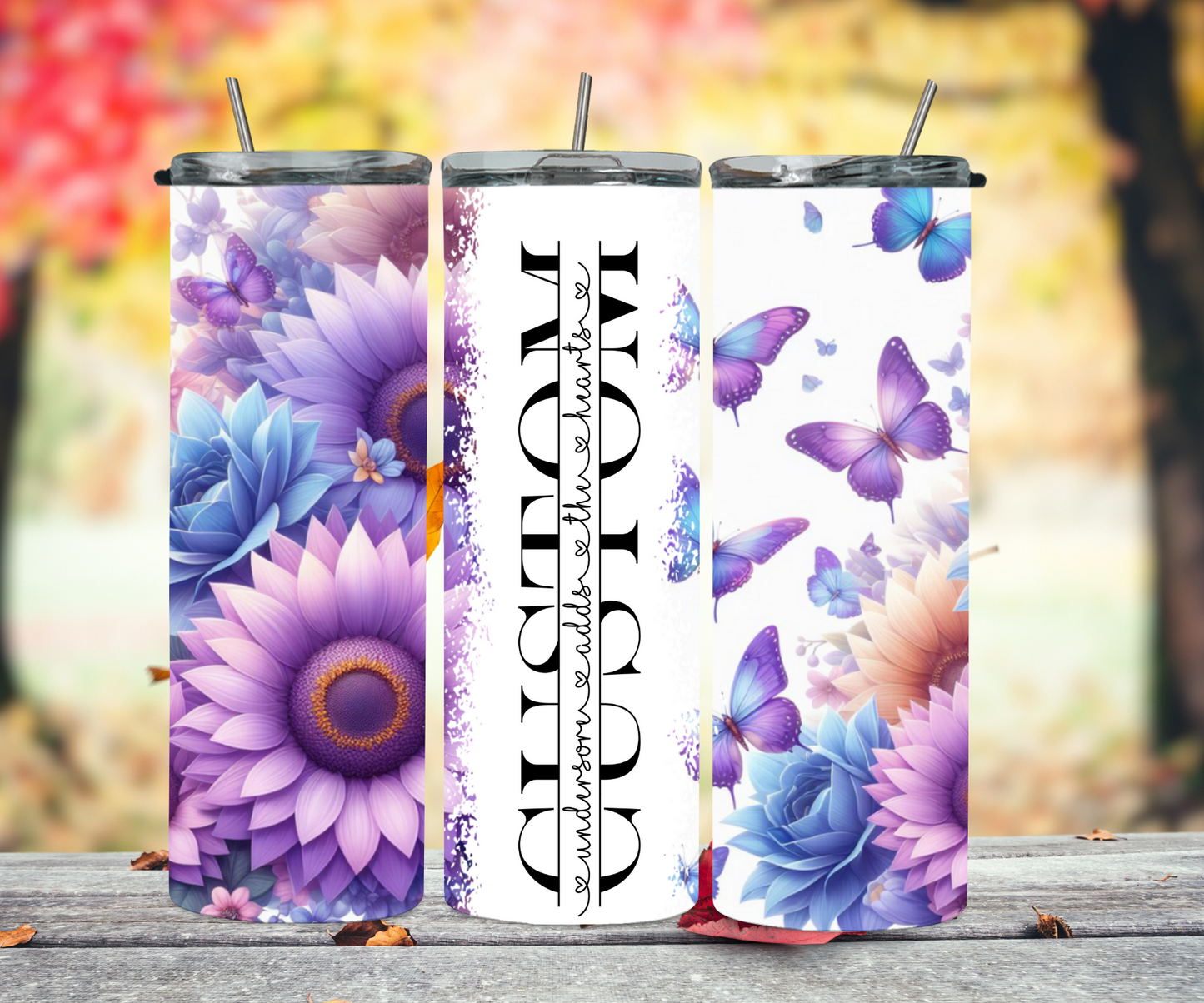 Pastel sunflower with Butterflys 2Face Graphics