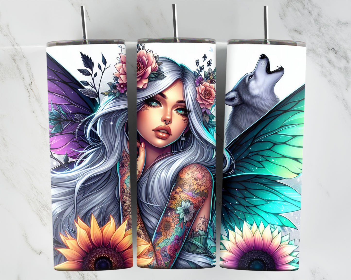 Fairy with wolf 2Face Graphics