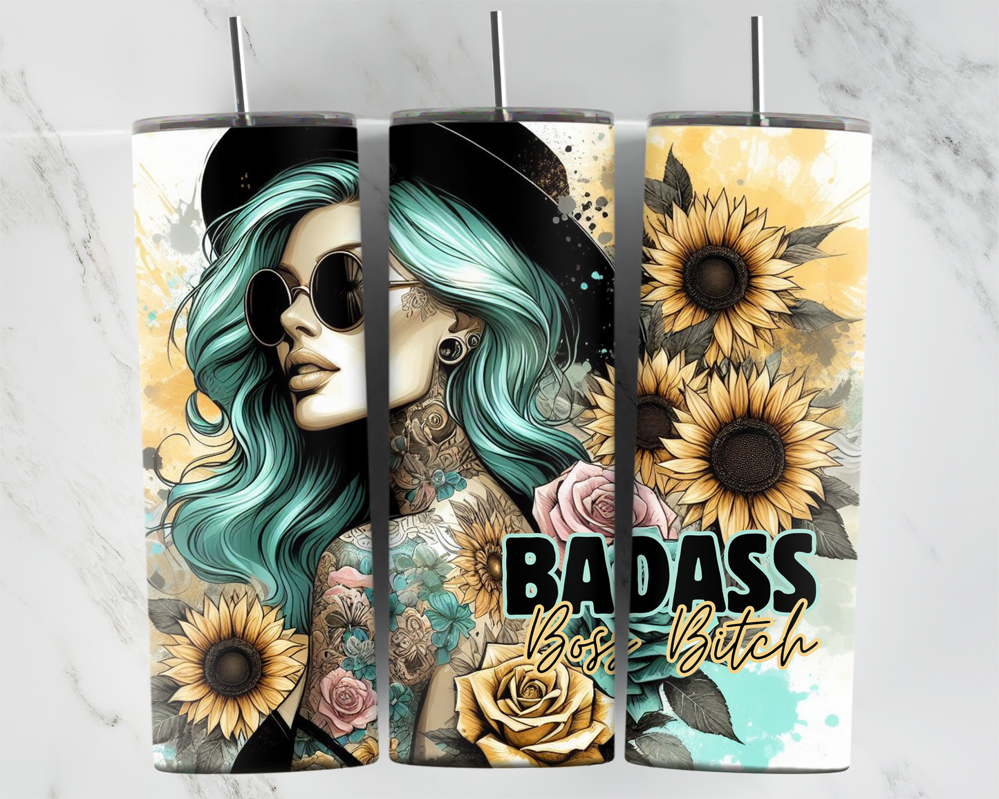 Bad Ass Boss B**ch sunflower