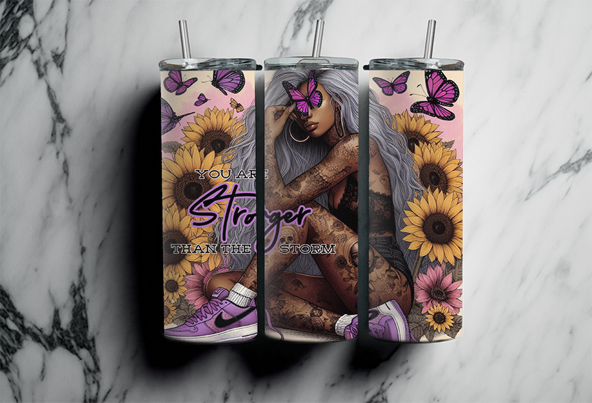 Stronger then the storm purple butterfly