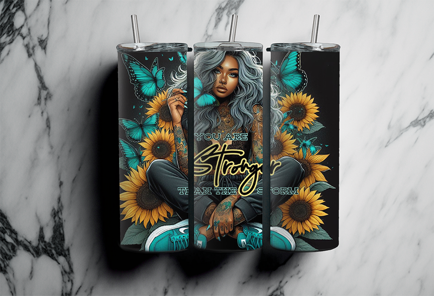 Stronger then the storm turquoise butterfly's