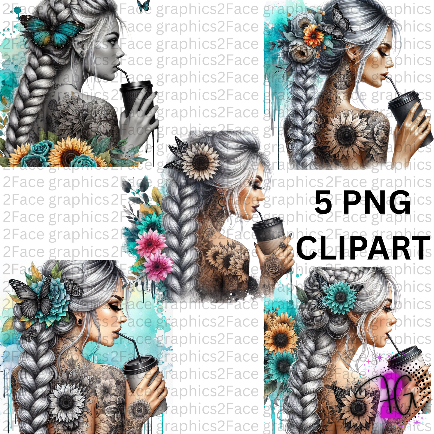 Tattoo Girl Turquoise