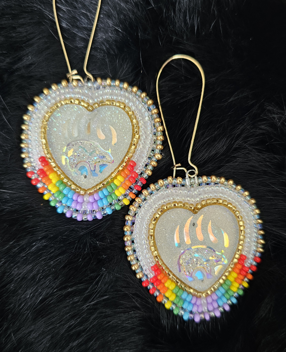 Pride beaded earrings 2Face Graphics