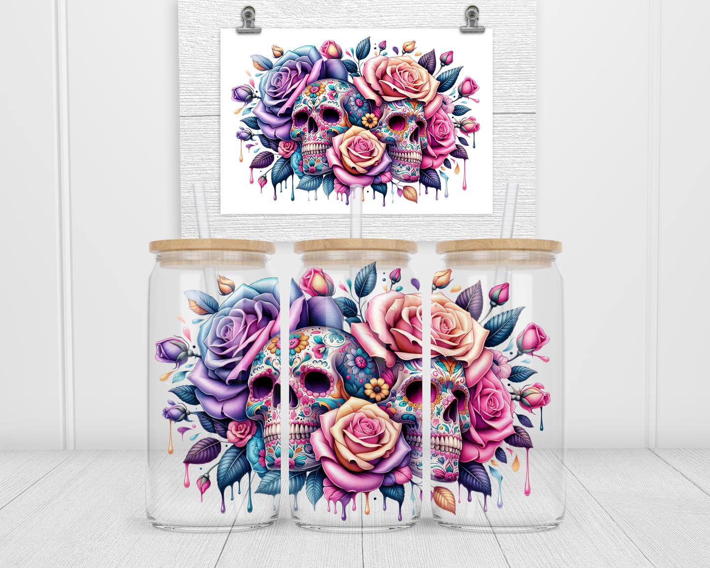 Skulls & Roses 2Face Graphics