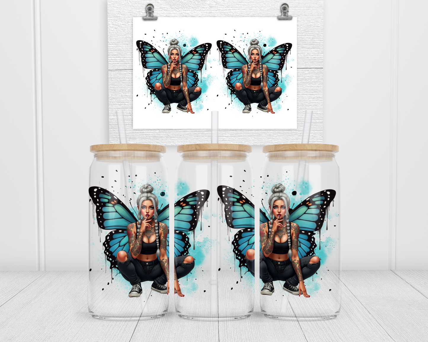 Butterfly girl 2Face Graphics