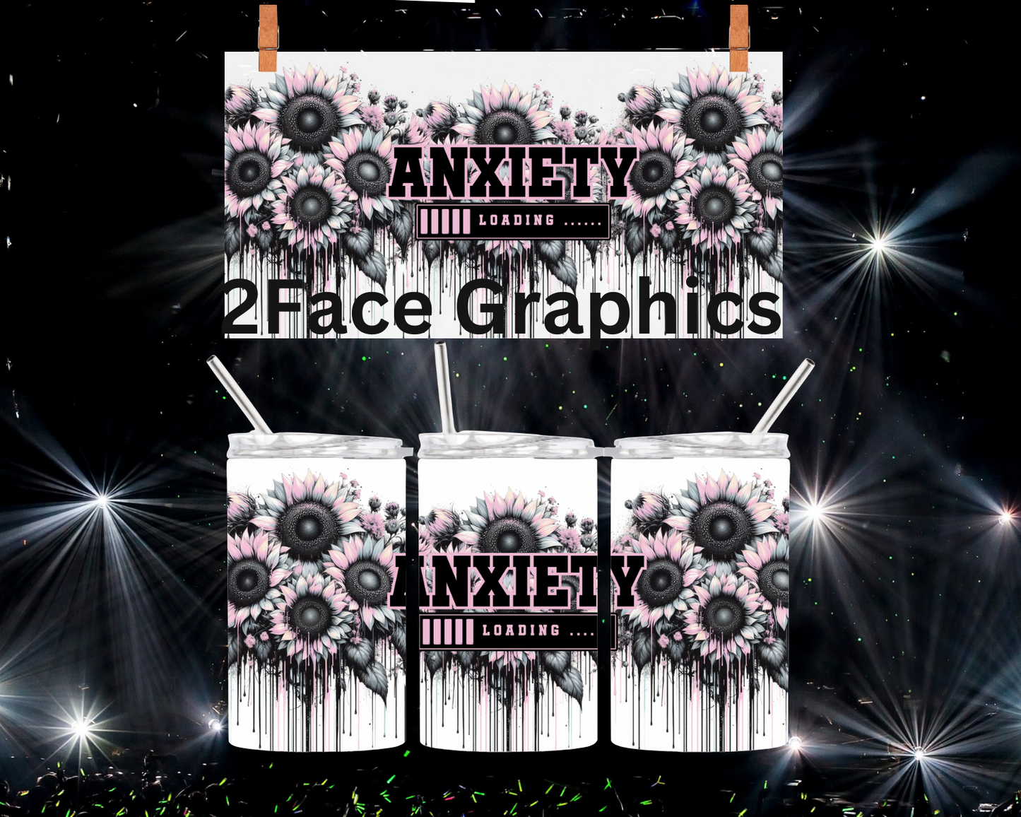 Anxiety loading sunflower 2Face Graphics