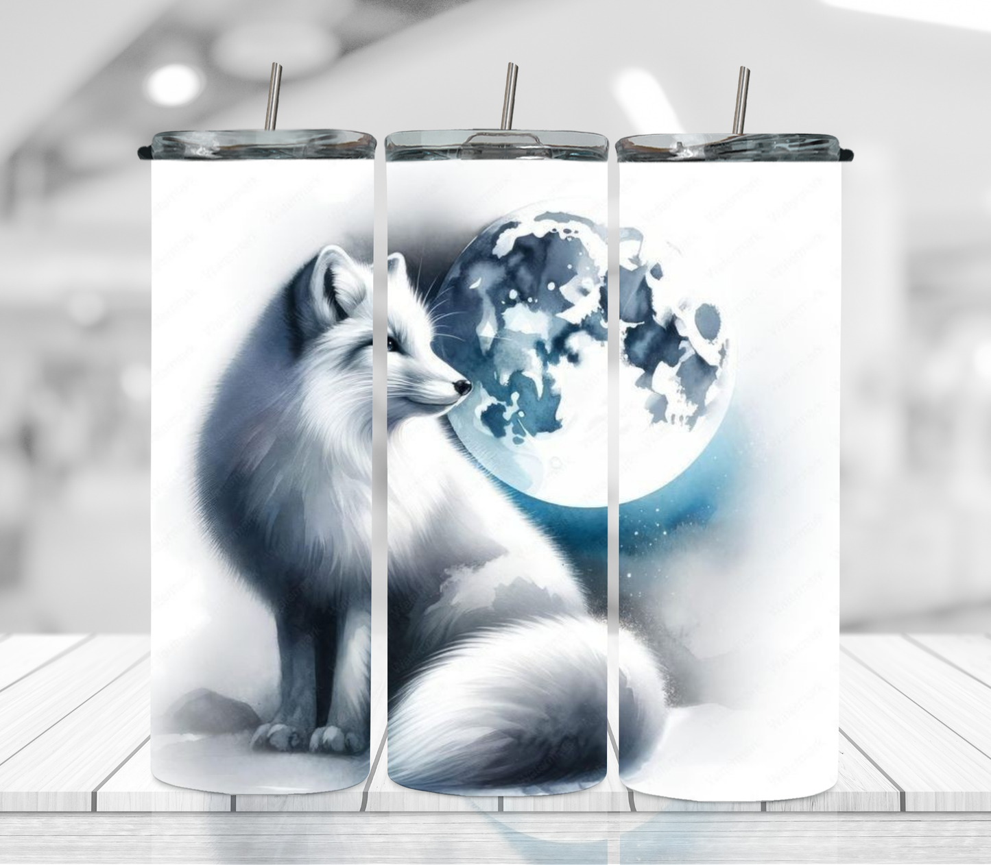 Artic Fox in Snow 2Face Graphics