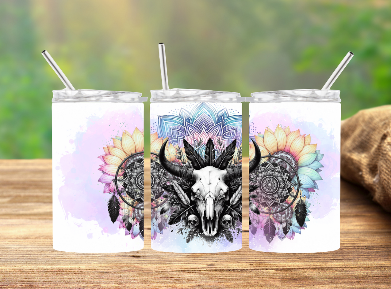 Bull skull mandala 2Face Graphics
