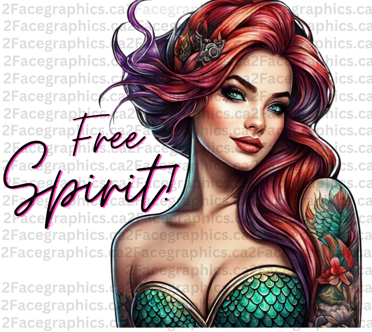 Free sprit mermaid WRAP 2Face Graphics