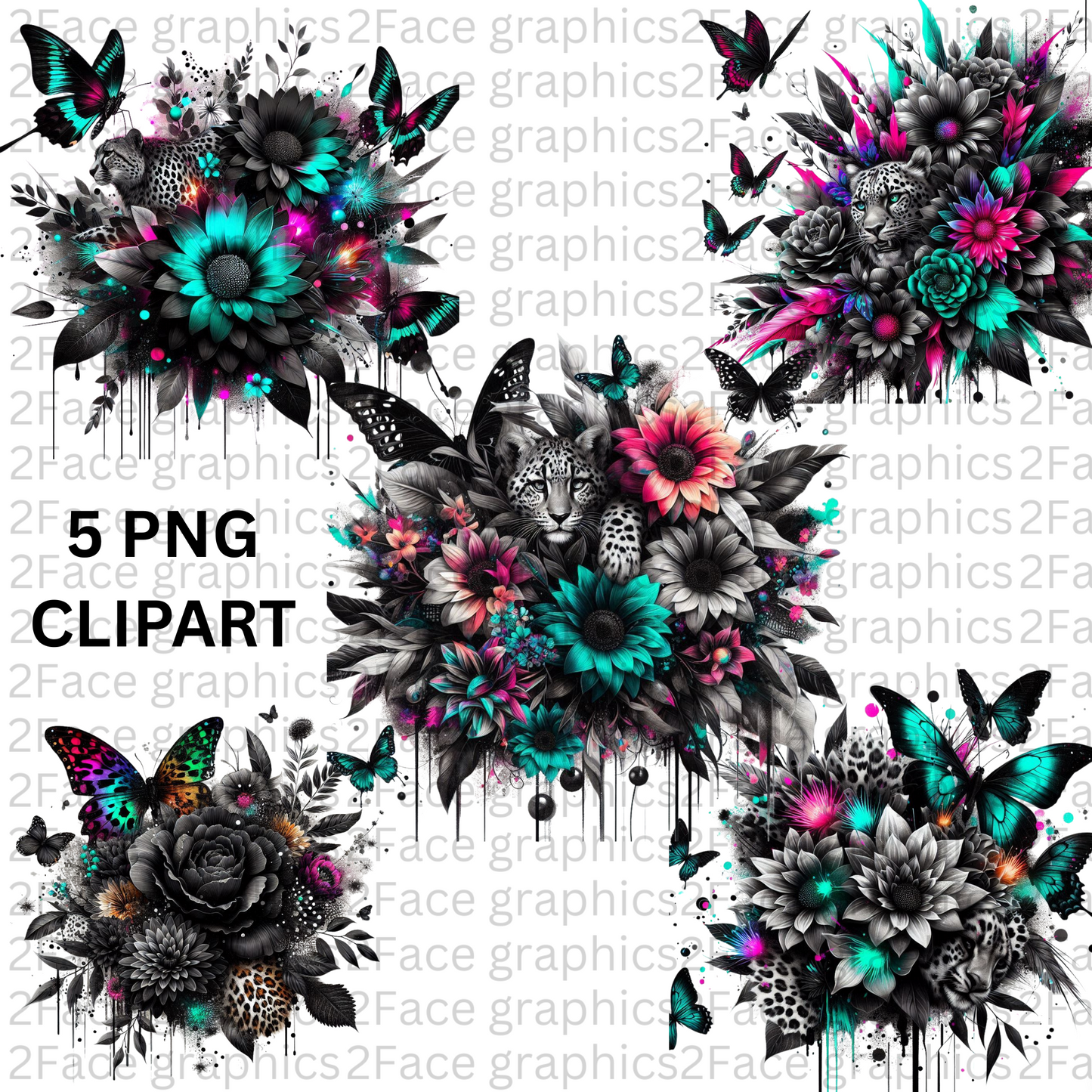 Cheetah Flower Neon