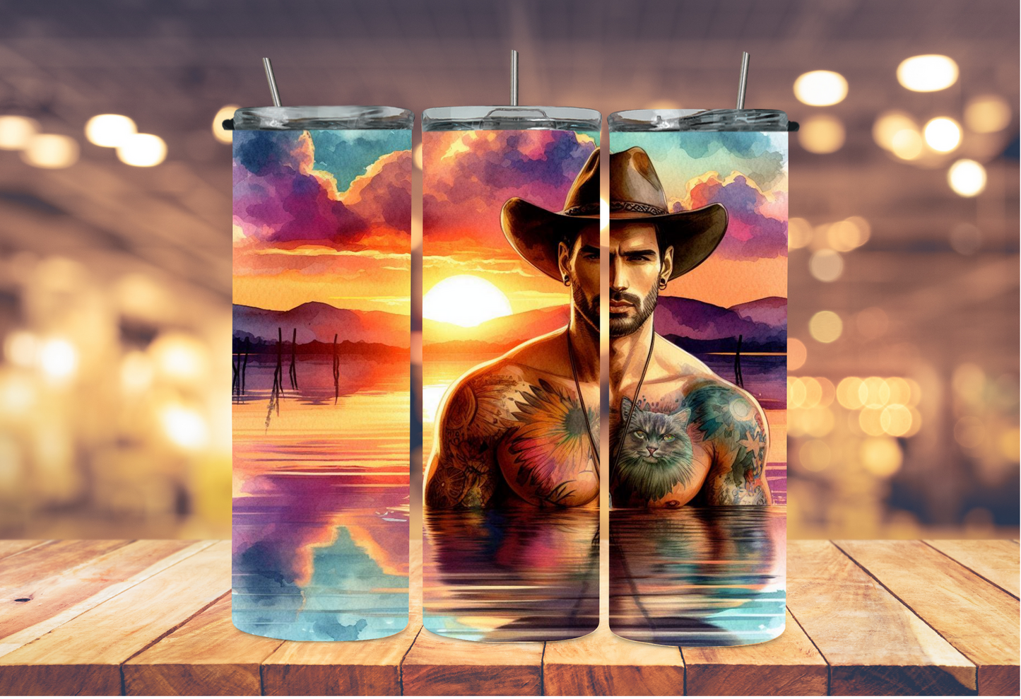 cowboy sunrise scenery 2Face Graphics