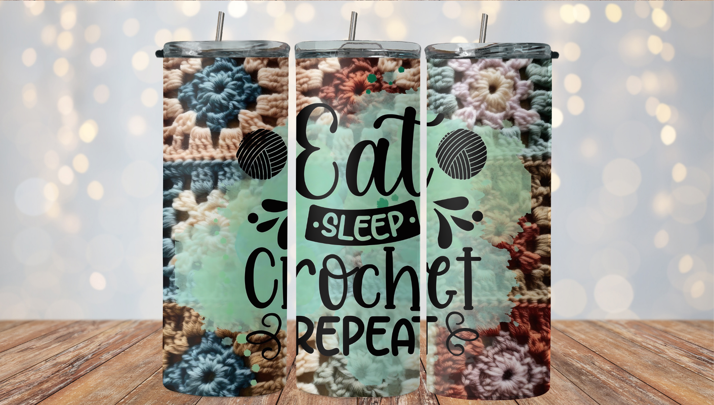 Eat Sleep Crochet 2Face Graphics