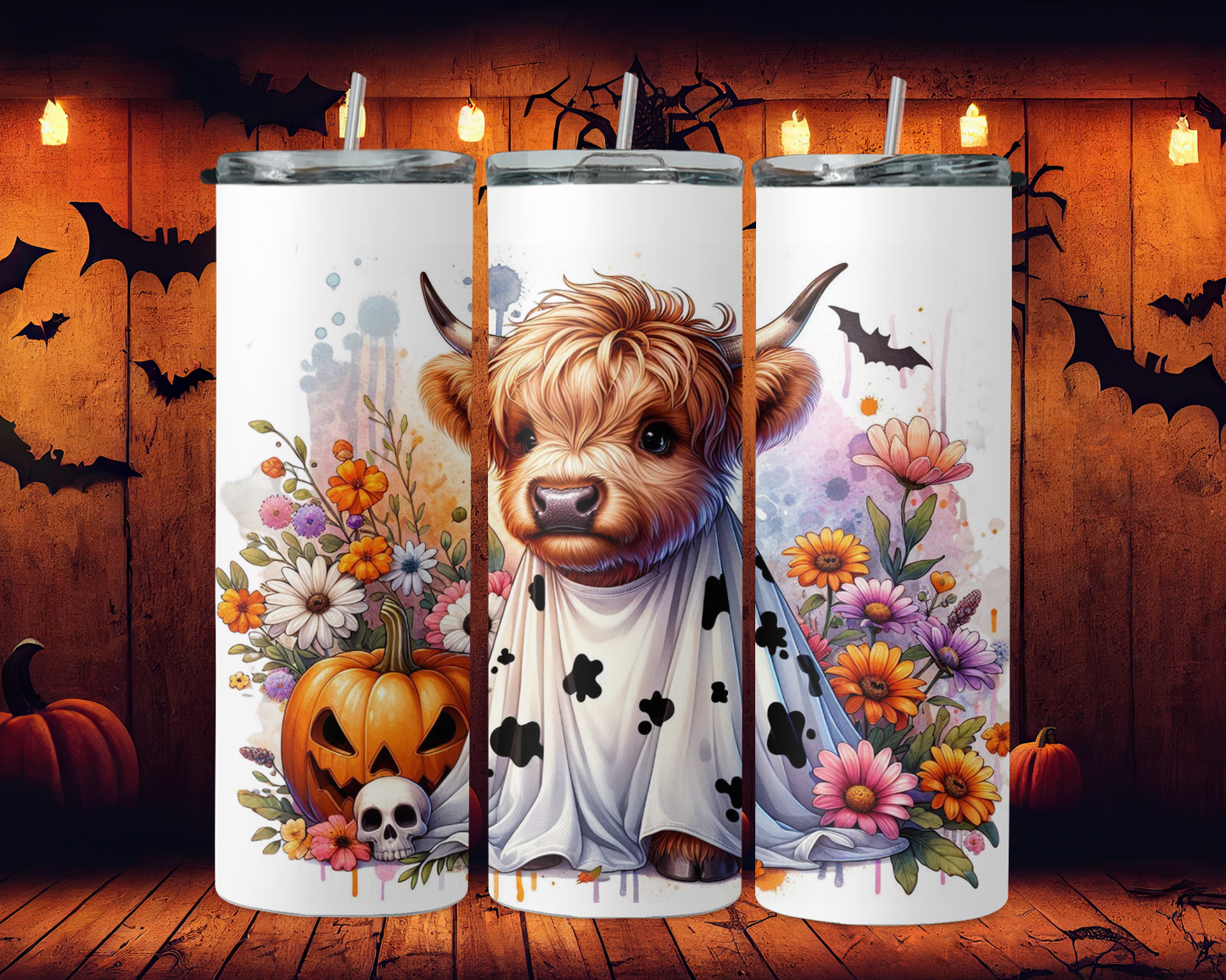 Highland cow ghost 2Face Graphics