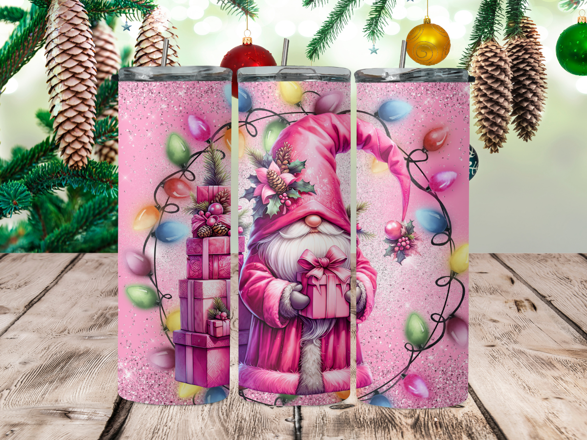 Pink gnome with lights 2Face Graphics