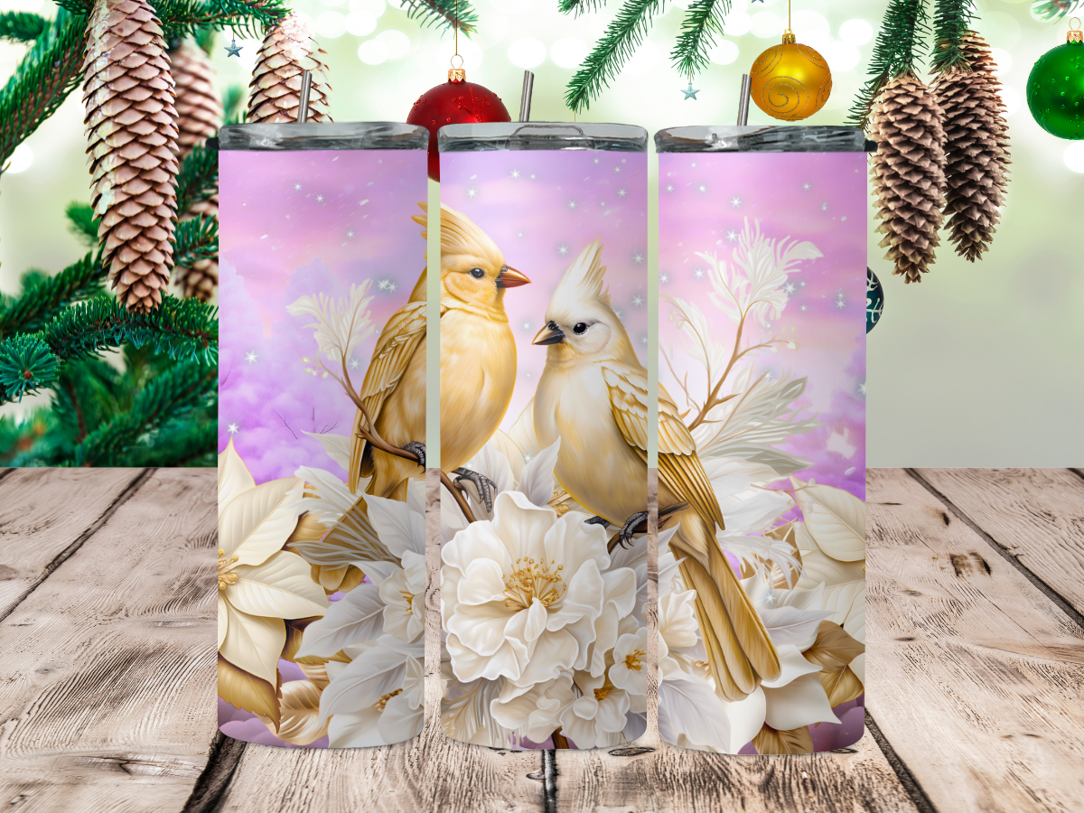Gold christmas birds 2Face Graphics