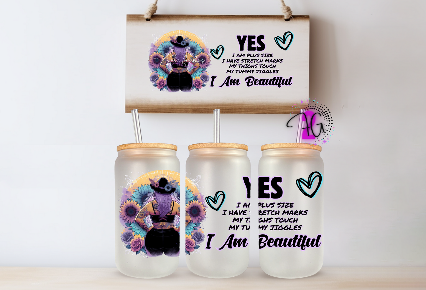 I am beautiful 2Face Graphics