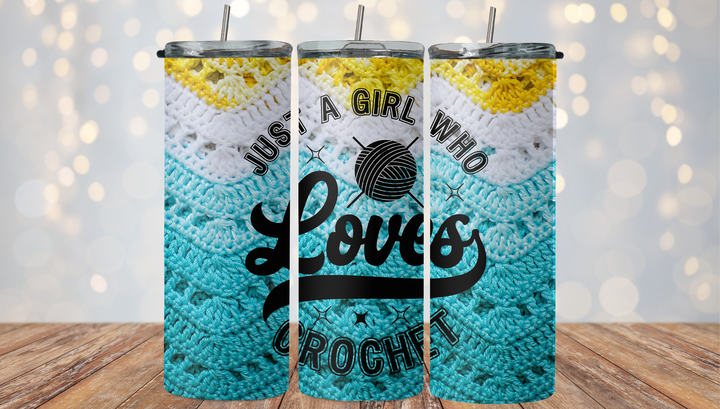 just a girl who love crochet 2Face Graphics