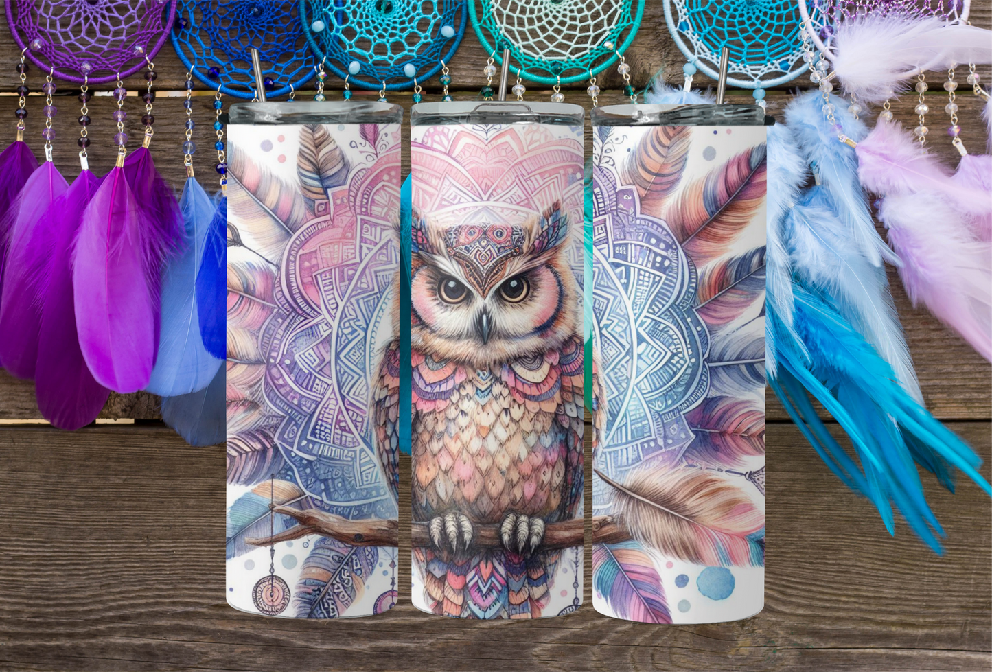 Owl With Mandela On A Branch 2Face Graphics