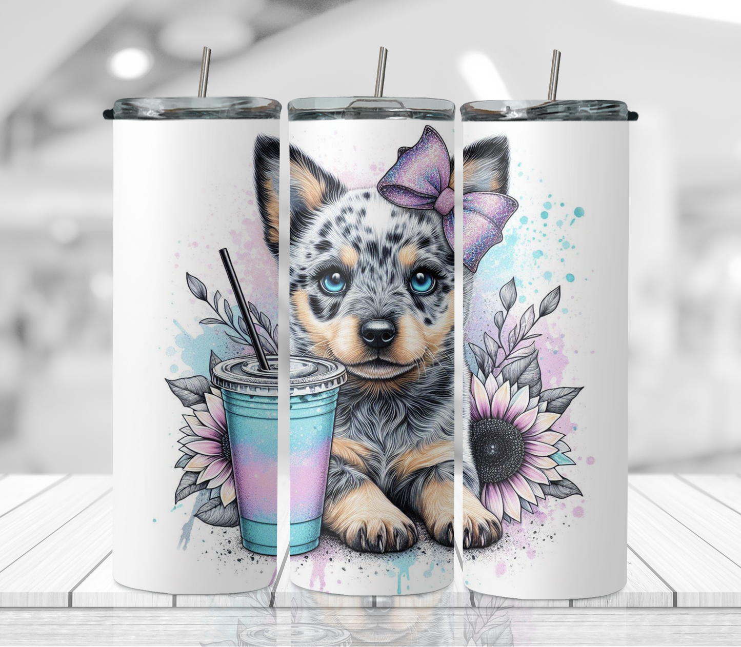 Pastel Shepard with latte 2Face Graphics