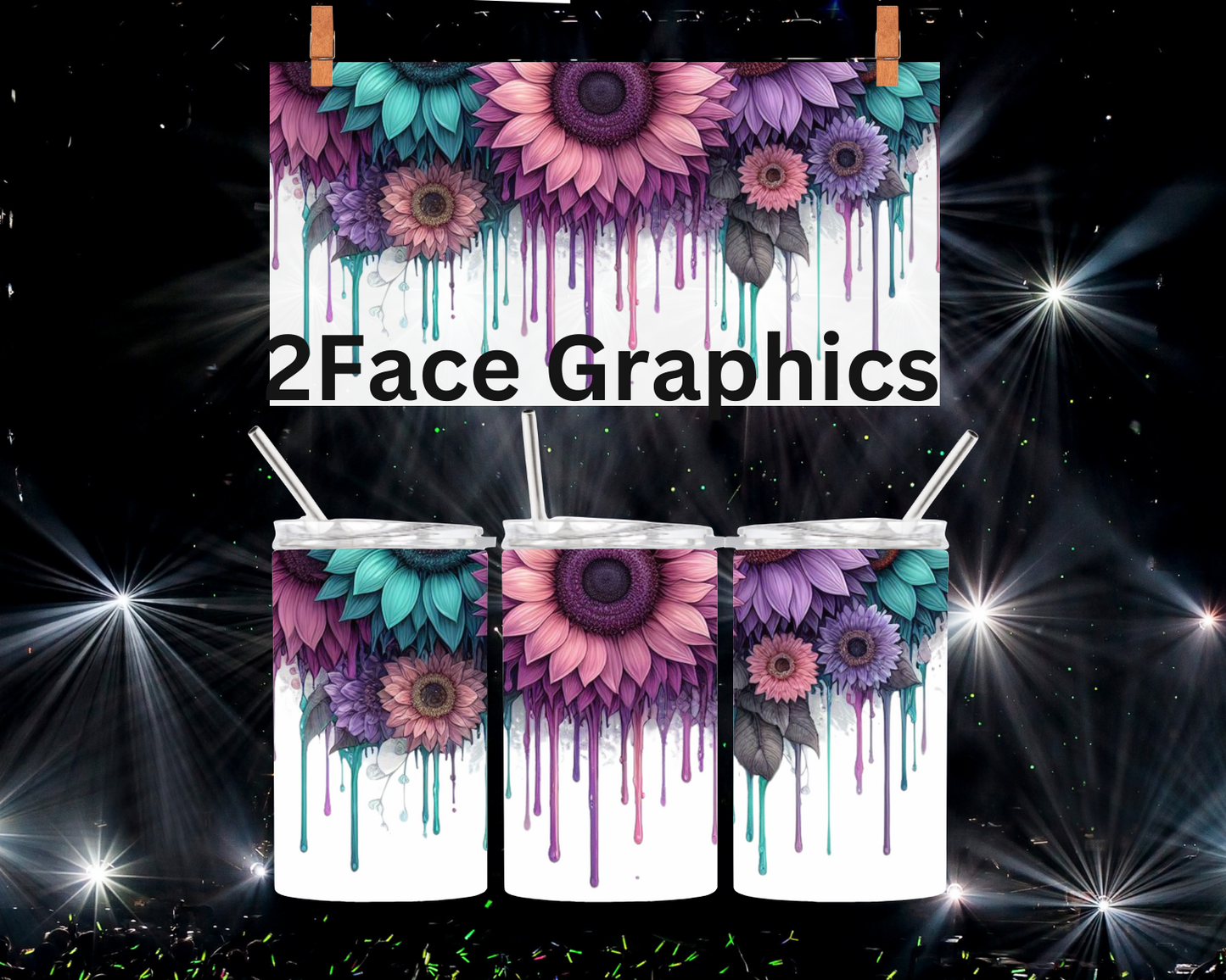 Driping sunflower 2Face Graphics