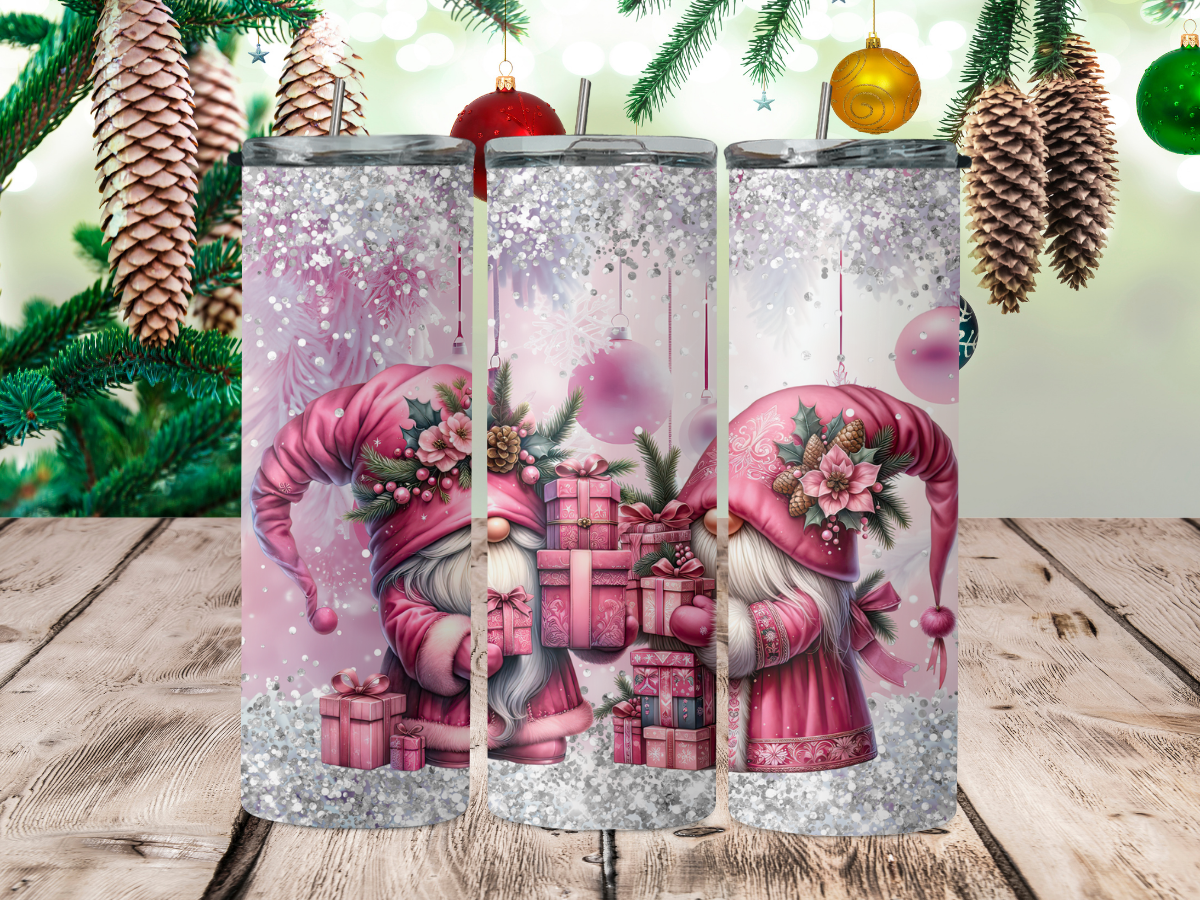 Pink gnome & presents 2Face Graphics