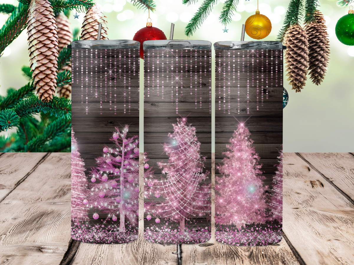 Pink Christmas tress 2Face Graphics