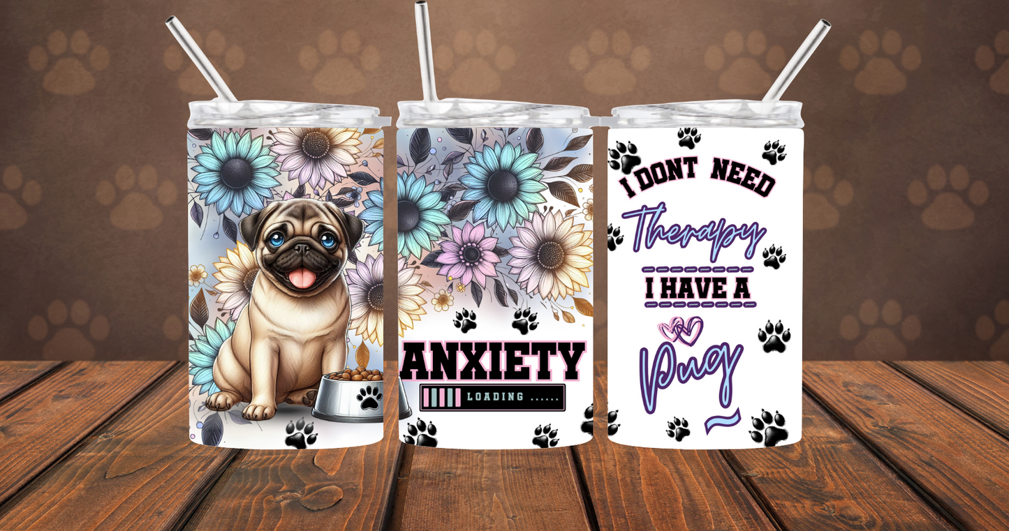 i dont need therapy i need a pug 2Face Graphics