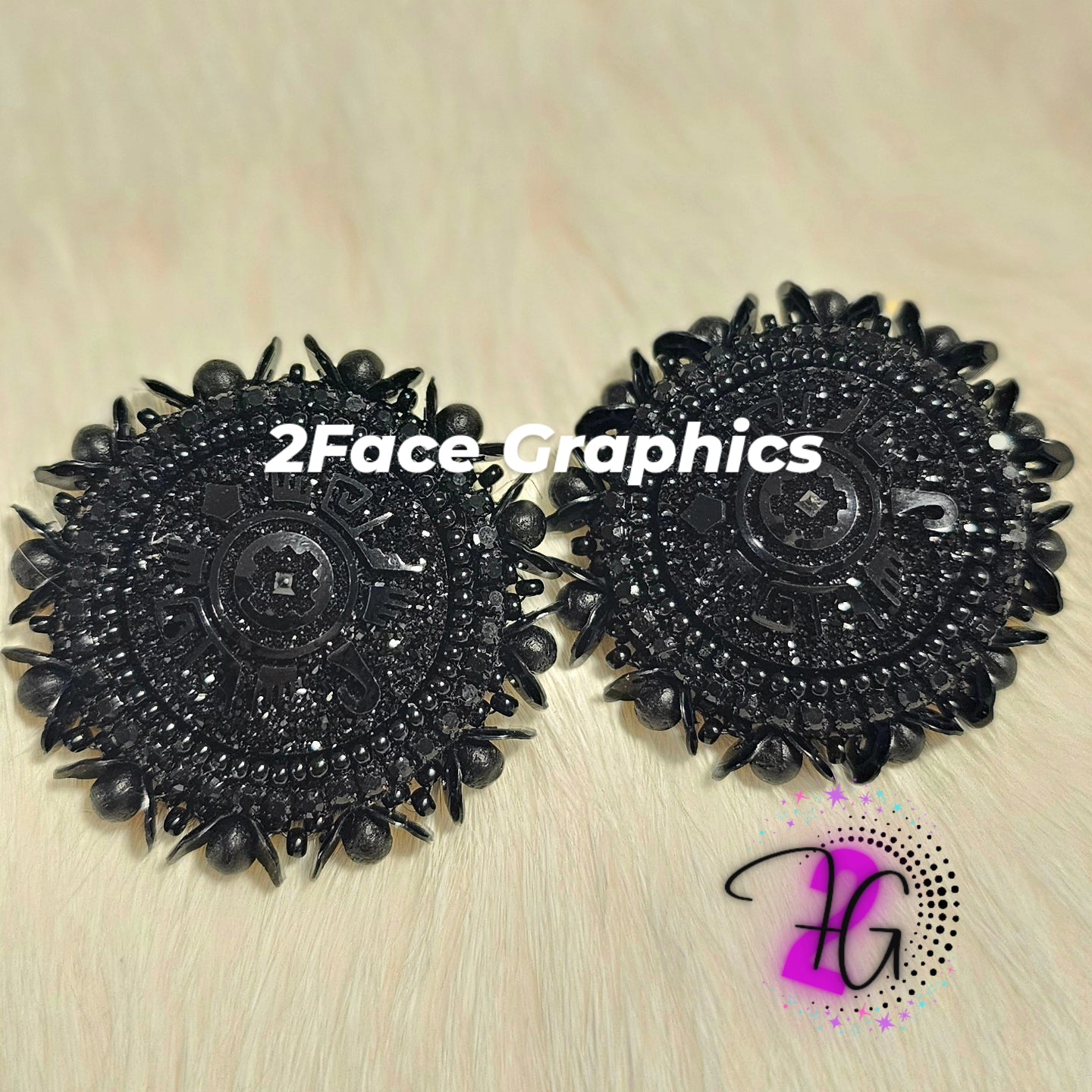 Turtle bone earrings 2Face Graphics